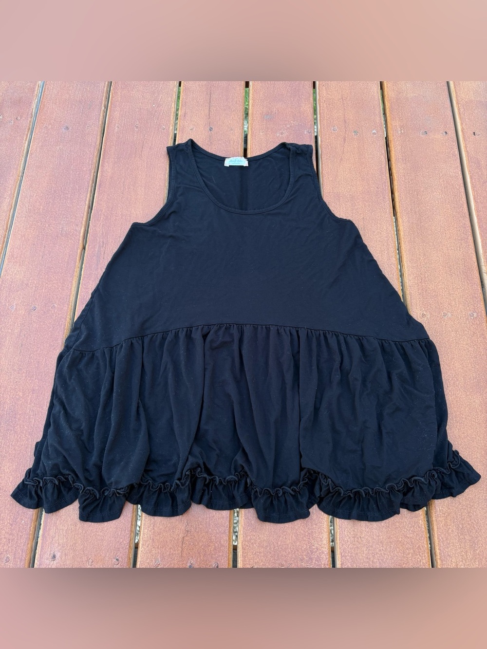 Altar'd State Black Ruffle Babydoll Y2K Whimsical Tiered Mini Short Dress